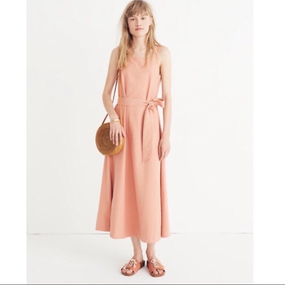 Madewell Apron Tie Waist Dress
